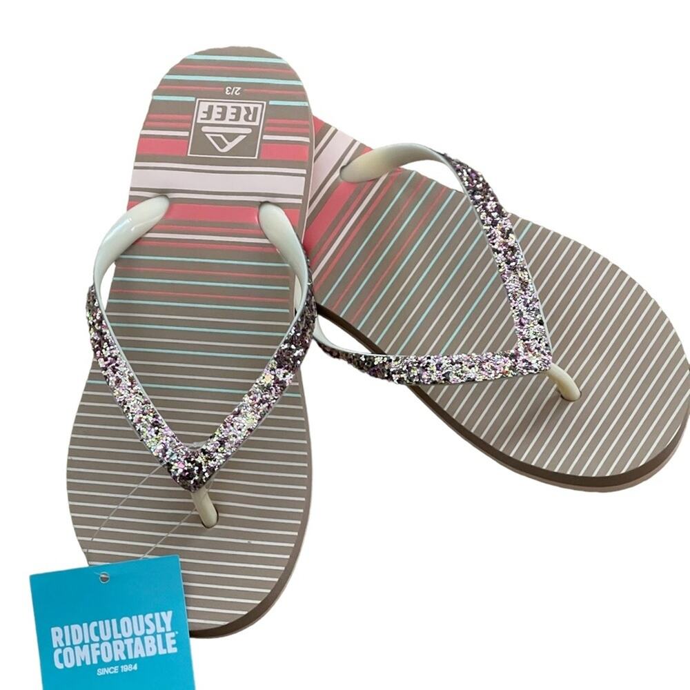 Reef Kids Stargazer Flip Flops Size 2/3 NWT